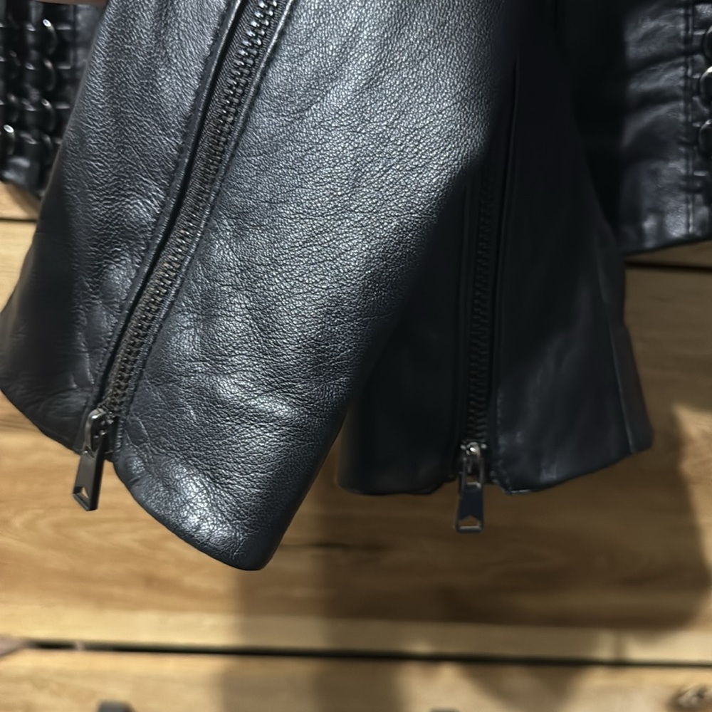 Leather women’s bike jacket authentic VICTOR HUGO - Picture 4 of 10